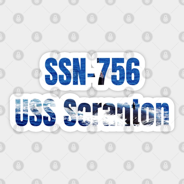 USS Scranton (SSN-756), Navy Sailor Veteran Gift Sticker by woormle